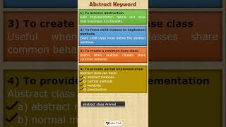 Why do we use Abstract Keyword in Java? | Tpoint Tech