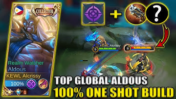 ALDOUS NEW ONE SHOT BUILD! HIGH & DRY AND 2 OP PENETRATION BUILD! ALDOUS BEST BUILD 2022 - MLBB