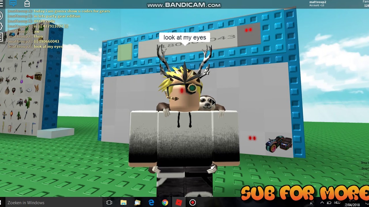 Gear Codes Lest Party Gear Edition Roblox Youtube - reindeer roblox gear