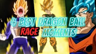 🔥 Top 4 Best Rage Moments in Dragon Ball History | DBZ &amp; DBS 🔥