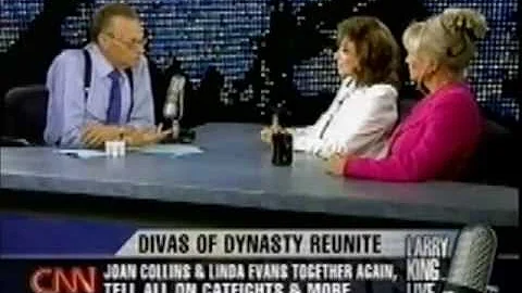 Linda Evans and Joan Collins on "Larry King Live" ...