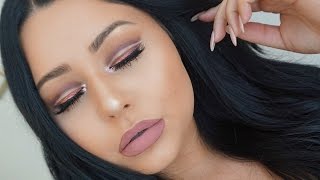 Double Cut Crease & Ombre Lip Makeup Tutorial screenshot 5