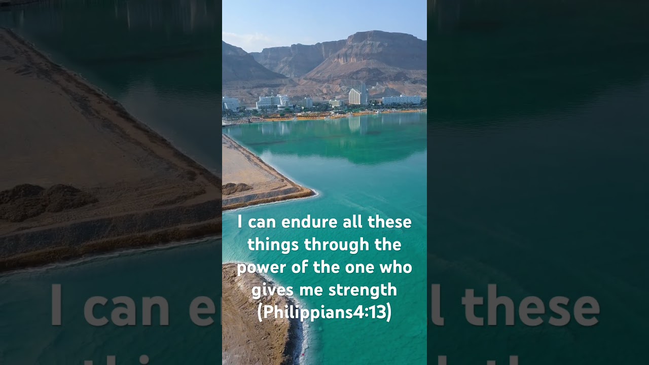 Drone view of Dead Sea Israel