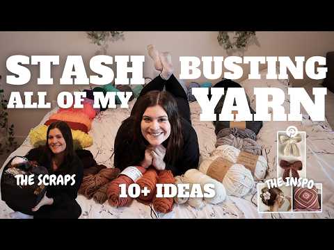 Let’s plan a CROCHET project for EVERY ball of yarn in my STASH 🧶 (10+ stash busting ideas)