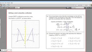 Eoc Aleks Geometry Writing A Rule To Describe A Reflection