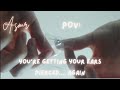 ASMR ~ pov: you're getting your ears pierced again (no talking)