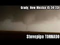Stovepipe TORNADO & 90 MPH Winds - Grady, New Mexico (5/24/23)