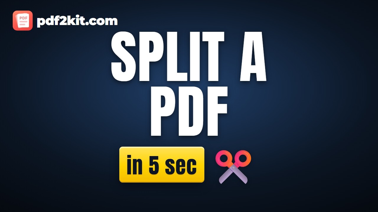 How to split a PDF into pages in your browser, free