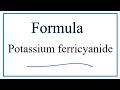 Potassium Ferrocyanide Concepts