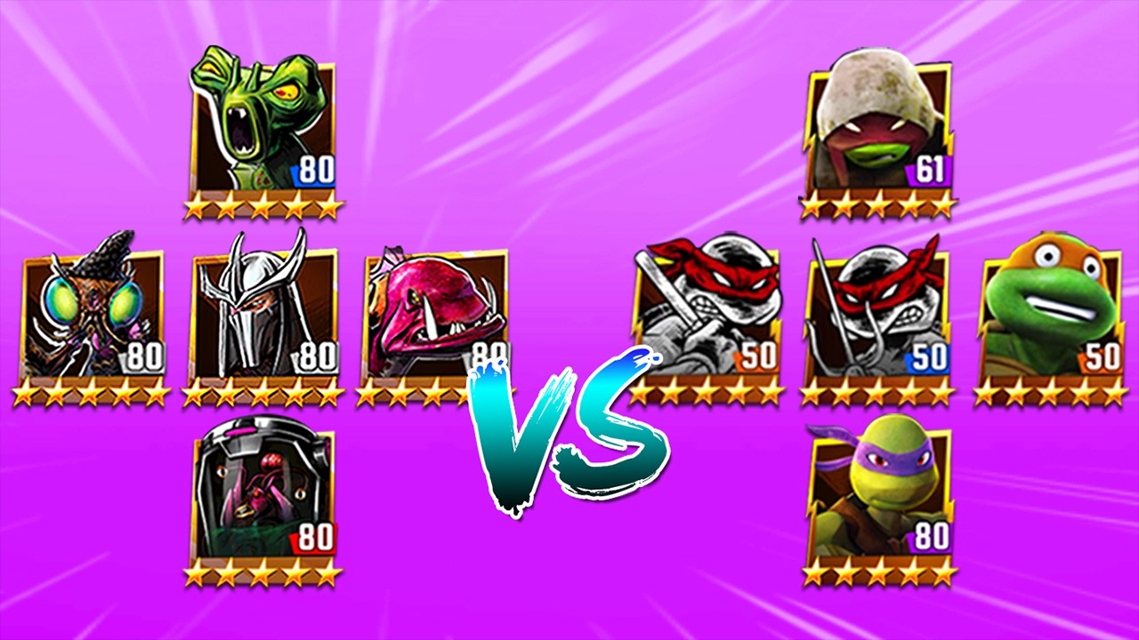 TMNT Legends Snakeweed, Shredder, Fishface, Mutagen Man, Stockman-Fly