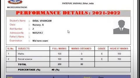 Part -6 | How to create mark sheet in school management software | how to create school time table
