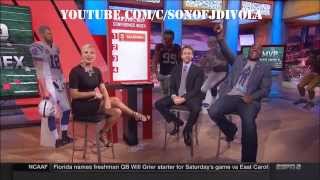 Sexy Melanie Collins Leg Cross Queen (SportsNation)