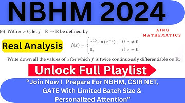 NBHM 2024 | Question 6 Solution – Differentiability of a Function