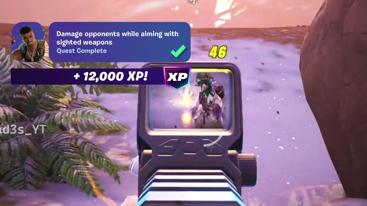 How to EASILY Damage opponents while aiming with sighted weapons Fortnite