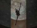 "Look at the sheer scale of this interstellar behemoth! The red glowing lights on the hull tell…?