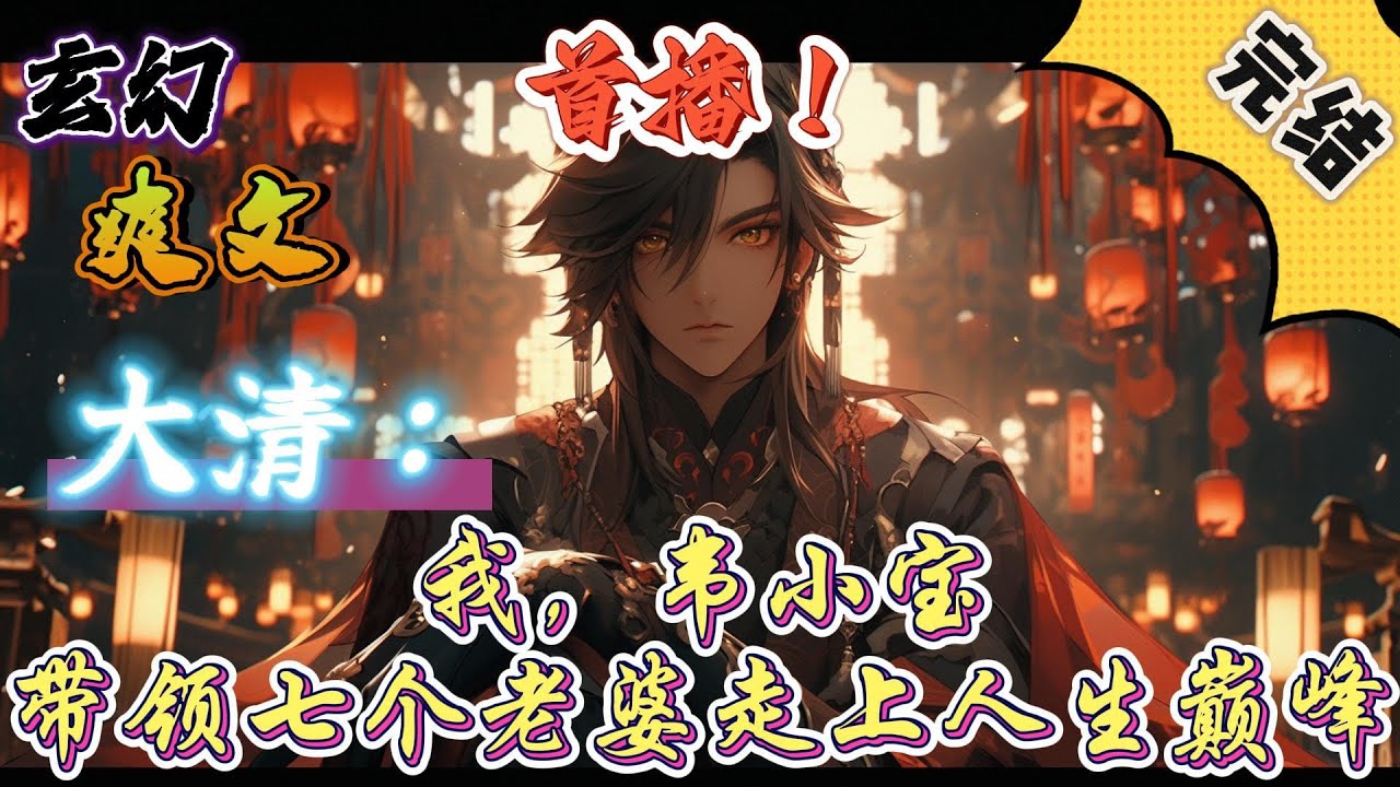 🔥完结！💥独家！《大清：我，韦小宝，带领七个老婆走上人生巅峰》穿越成韦小宝集齐四十二章经，获得绝世无双的武功，杀鳌拜，平三藩，击杀吴三桂，带领七个老婆一步步走上人生巅峰#玄幻#有声漫画#爽文#大清