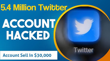 Twitter account hacked || A Hacker Is Selling Twitter Data Of 5.4 Million People For $30,000
