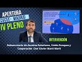 Intervención_Subsecretario Asuntos Exteriores Unión Europea Cooperación Xavier Martí  IV PLENO CGCEE
