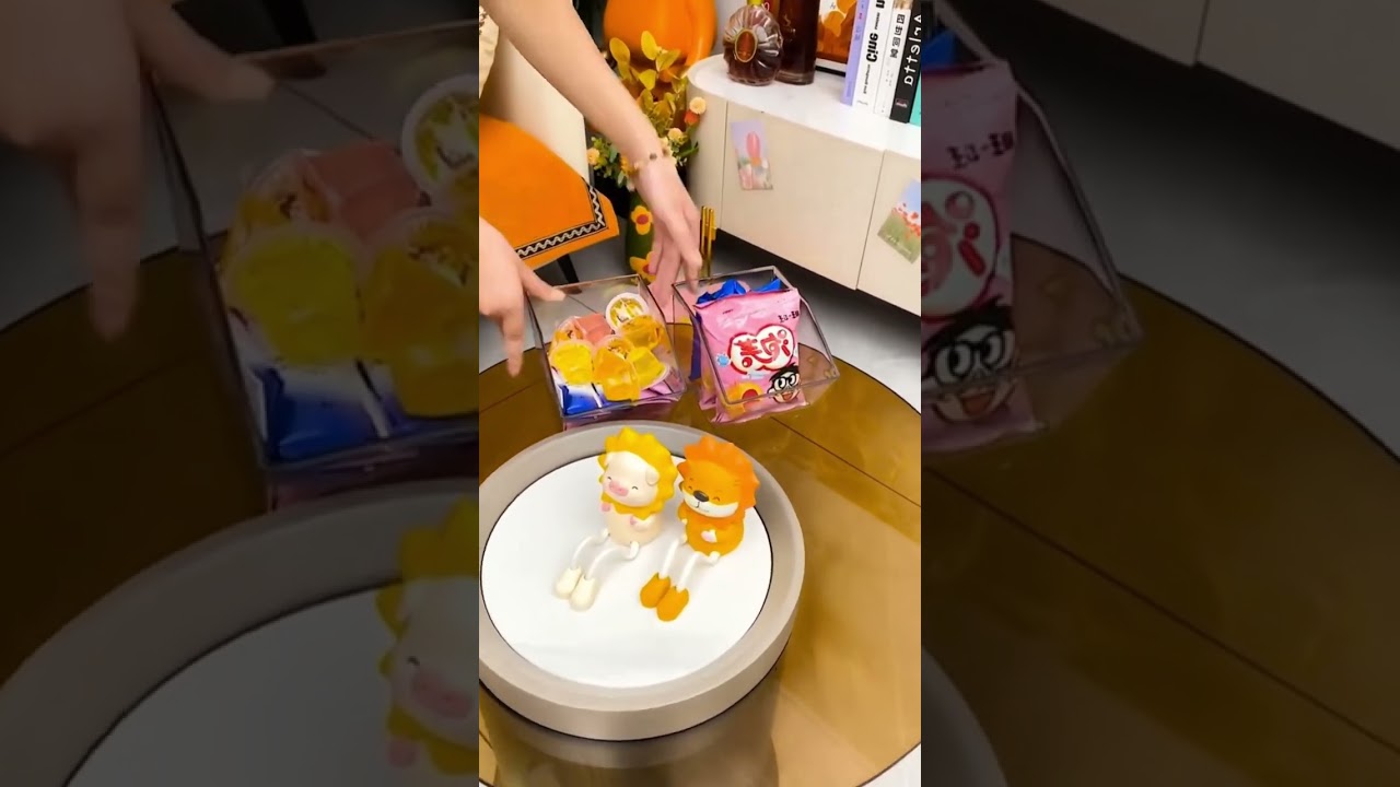 Double layer acrylic desktop organizer box for simple storage