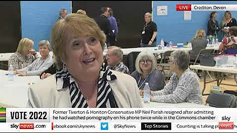 Christine Jardine talks to Sky News at the Tiverto...