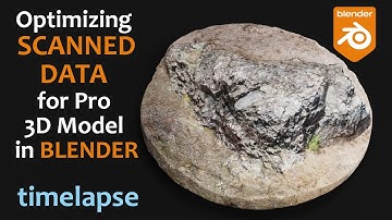 Creating  3D Rock Model from Photogrammetry Data in Blender | Timelapse