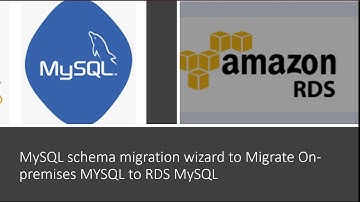 Schema Migration wizard : MySQL Migration from on premises to RDS@MySQL