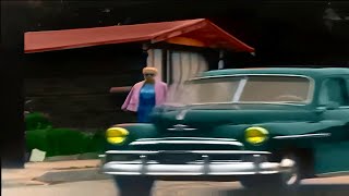 Los Angeles 1950s in color, Street Scene [60fps, Remastered] w\/sound design added