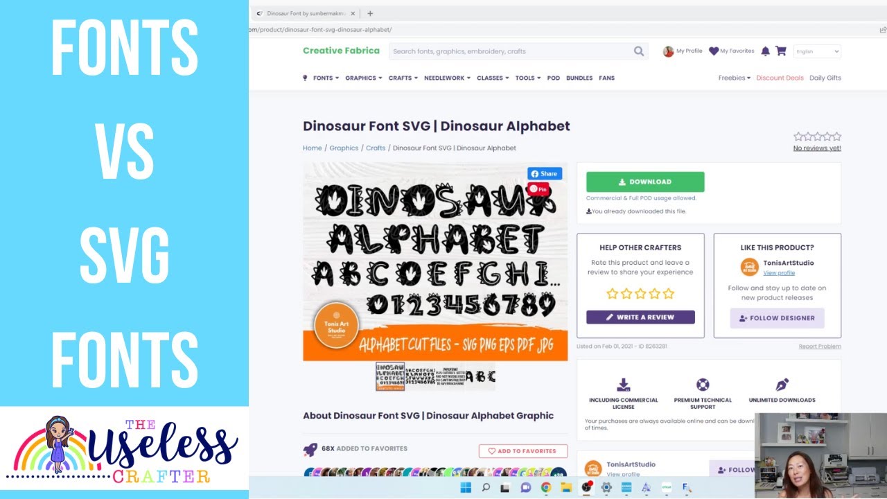 Fonts vs. SVG Fonts, Creative Fabrica, Cricut Design Space