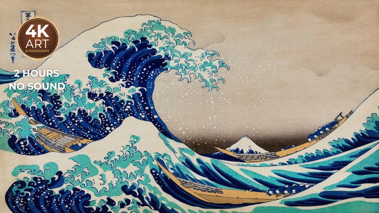 The Great Wave Off Kanagawa | 2 Hours Screensaver for Your TV
