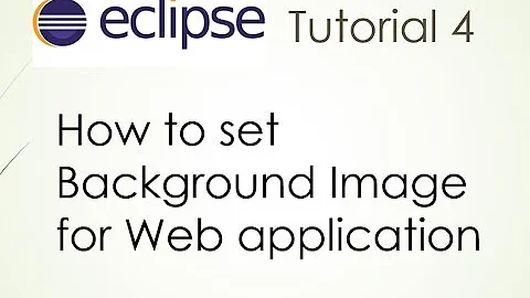 how to set background image for Web application using Eclipse