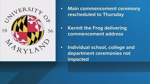 UMD main commencement ceremony rescheduled due to severe weather