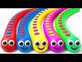 Satisfying Video l How To Make Rainbow Eel with Play Doh Cutting ASMR #25