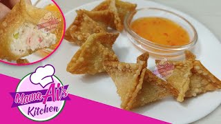 Easy CRAB RANGOON Recipe / Crab and Cream Cheese filled Wonton