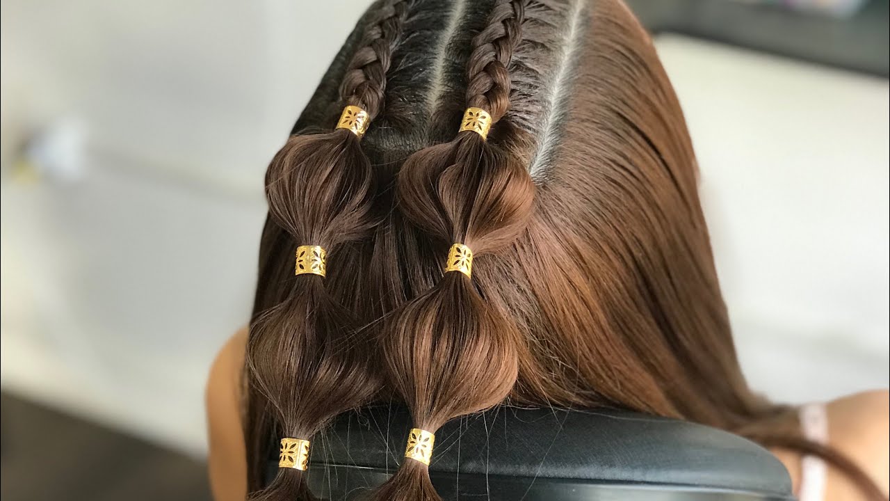 Como fazer Bubble Braids? Tranças com bolinhas / penteados com bolinhas (BRAIDS DA VIVI)