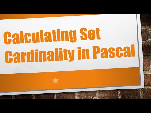 Calculating Set Cardinality in Pascal