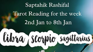 Saptahik Rashifal2nd-8th Jan 2022
Weekly horoscope Tarot cards सटीक भविष्यवाणी LIBRA SCORPIO SAGGI