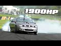 1/4 MILE BURNOUT in a 1900HP luxury sedan!