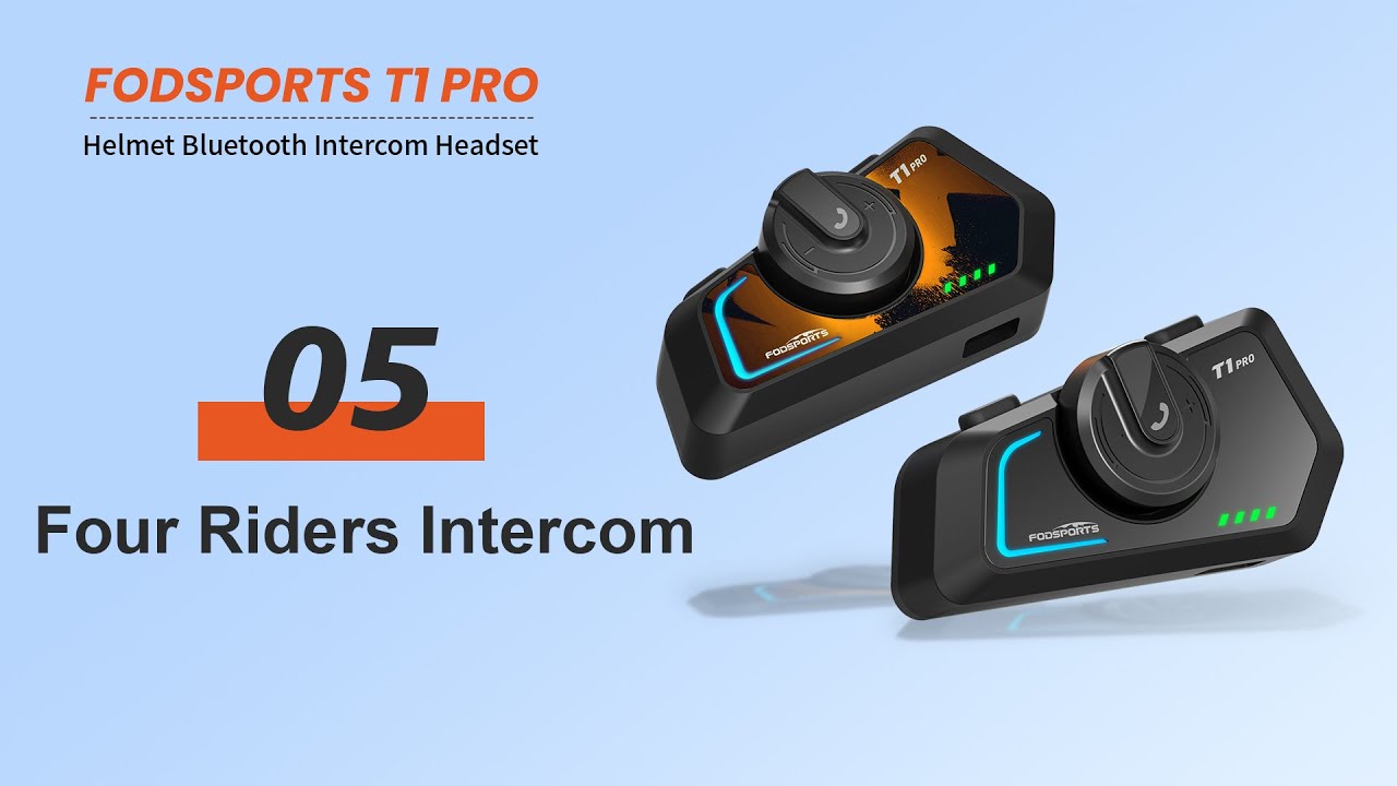 How to Use the Fodsports T1 Pro for 4-Way Intercom - YouTube