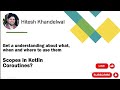 Scopes in coroutine  | Android Interview Questions &amp; Answers | #android #kotlin #ytshorts