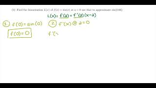 2B Linear Approximation of sin(x)