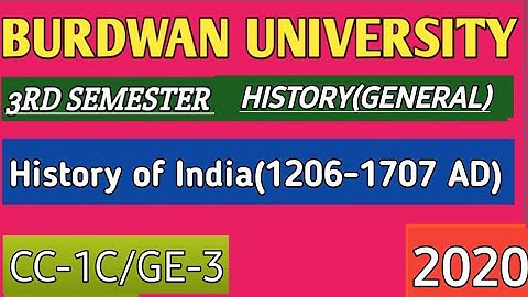 B.A Burdwan University 3rd Semester History( General) || 2020( CBSC) Question