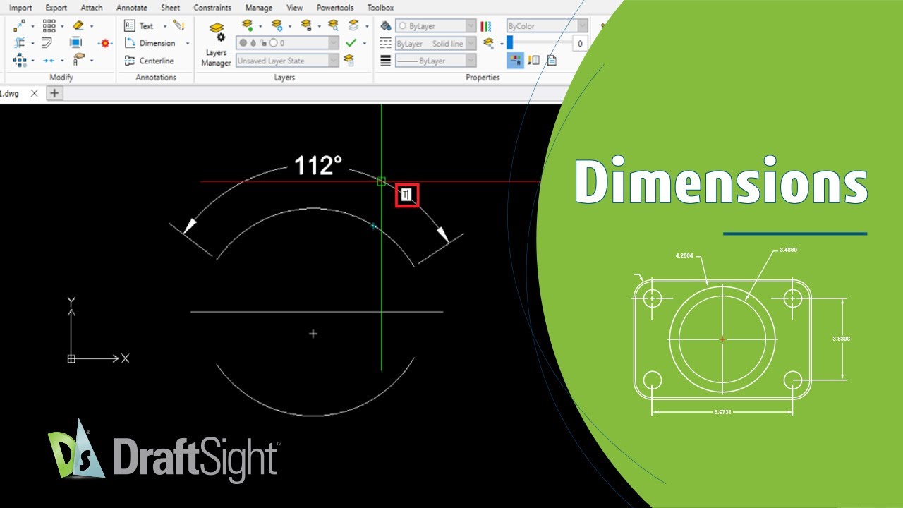 Create Angular Dimension for an Arc with Dimension Text Override Using ...