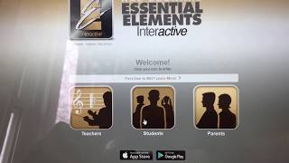 How to sign on to Essential Elements Interactive,  Florence Brasser Band Students