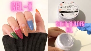 TESTING MAKARTT 4 IN 1 SOLID GLUX GEL // GEL-X NAIL APPLICATION WITH SOLID BUILDER GEL