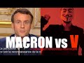 Macron vs v    hommage aux personnels hospitaliers