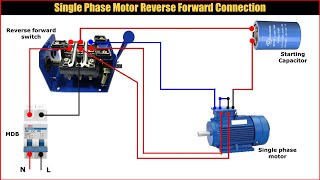 single phase induction motor reverse forward connection