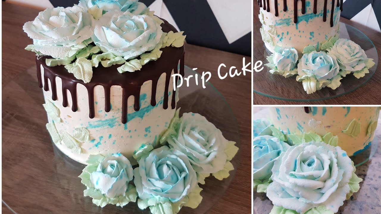 LA MIA DRIP CAKE CON ROSE DI PANNA VEGETALE,TUTORIAL