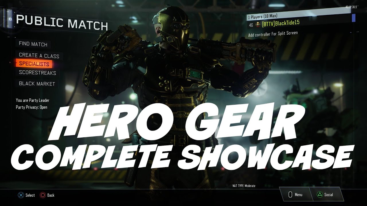 HERO GEAR ON EVERY SPECIALIST IN CALL OF DUTY: BLACK OPS 3