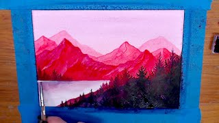 ROSE MOUNATINS Watercolor Painting Process @NsomniaksDream