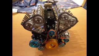 V8 Mechanical Metal Engine Model
